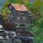 #Cabin Focus-Up_Creek_Hideaway.24x18.Dk_JPEG-Web | Ambient Canvas