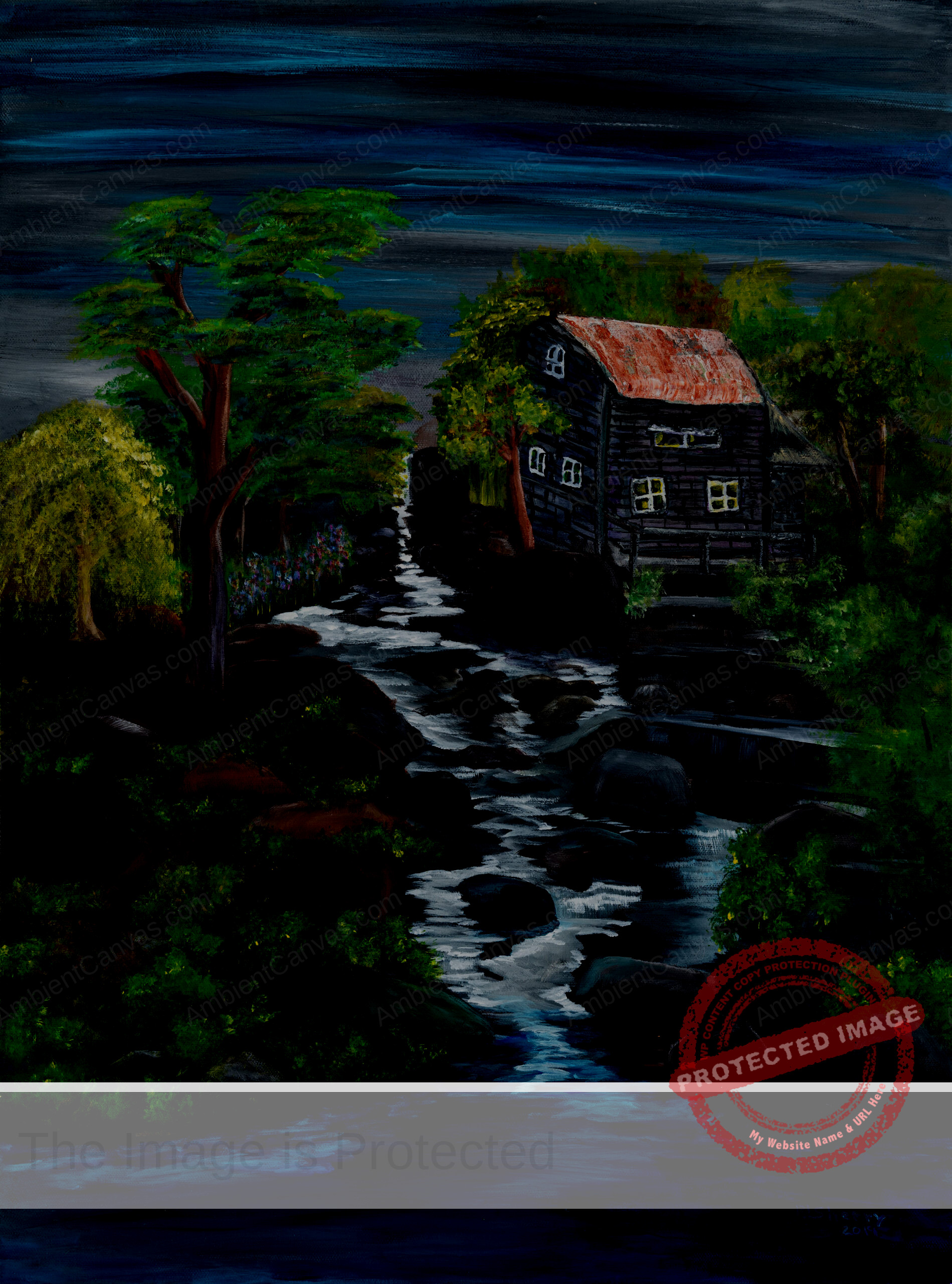 #Up_Creek_Hideaway.24x18.Dk_JPEG-Web | Ambient Canvas