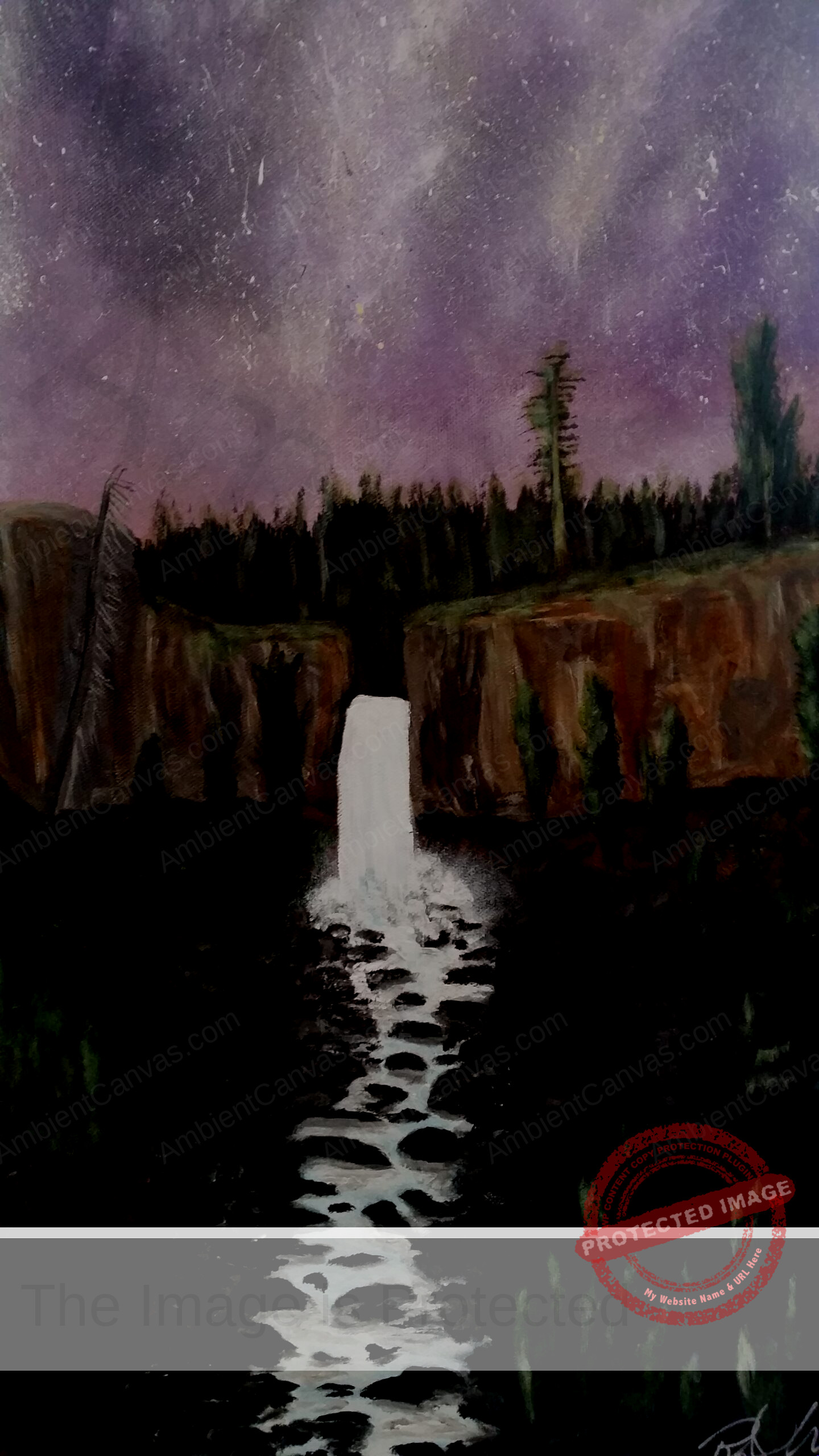 #A Tumalo Falls' Night | Ambient Canvas