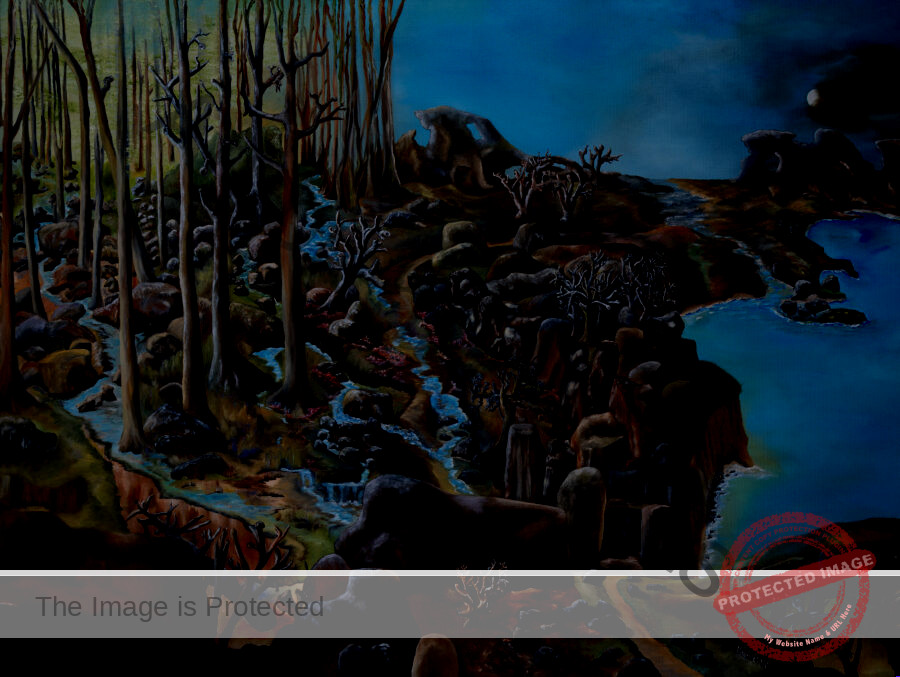 Forgotten Treasures_36 x 48_oil on canvas_dk_RLSherry | Ambient Canvas #Forgotten Treasures_36 x 48_oil on canvas_dk_RLSherry | Ambient Canvas