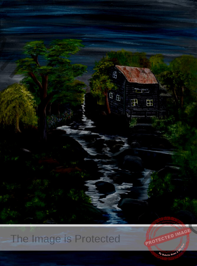 Up_Creek_Hideaway_oil on canvas | Ambient Canvas #Up_Creek_Hideaway_oil on canvas | Ambient Canvas