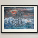 #'Going Under" Close-up Framed Display | Ambient Canvas'Going Under" giclée print Close-up Framed Display