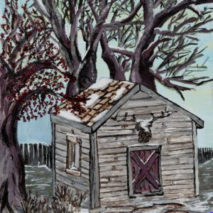 A Hunter’s Storage Shed Print || Wood Frame